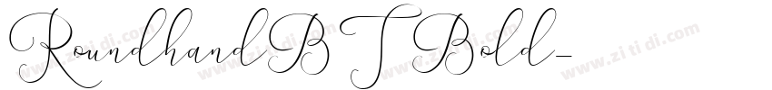 RoundhandBT Bold字体转换